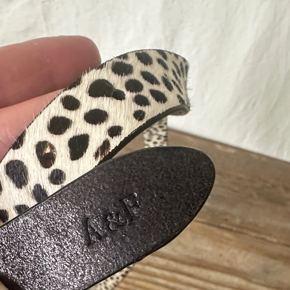 Leopard Print Women’s Belt - Black and Tan